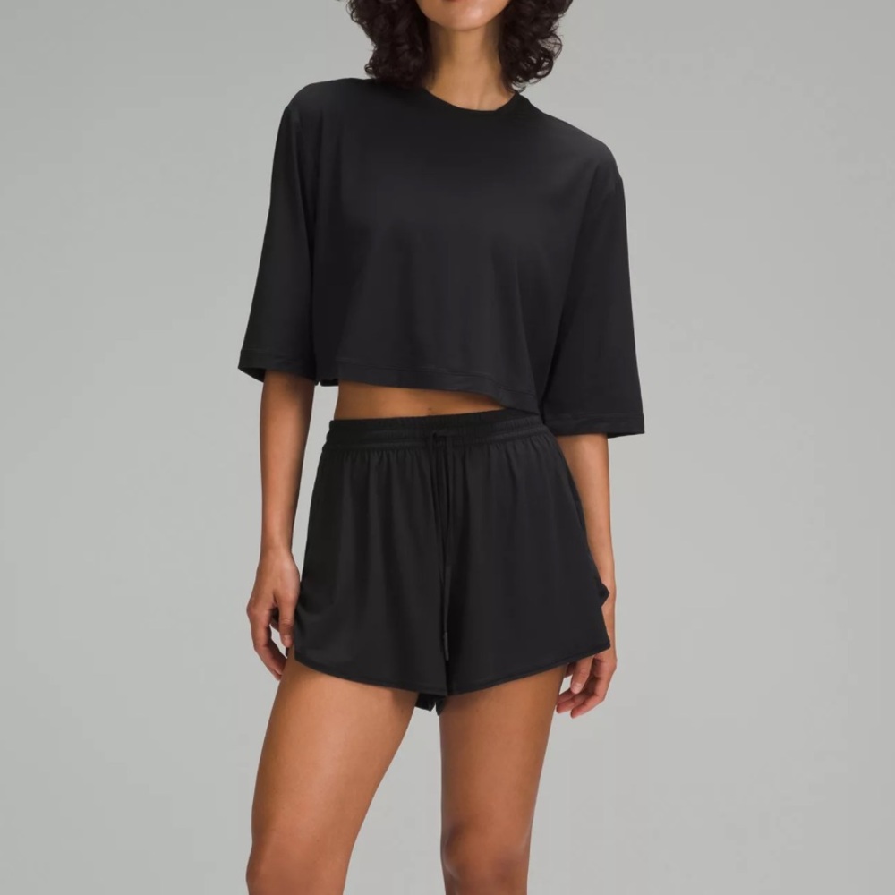 Lululemon Modal High-Rise Relaxed-Fit Lounge Shorts 3.5” Black